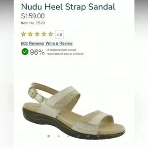 SAS Sandals NUDU Silver Mist SZ 11WW Hook & Loop‎ Closure